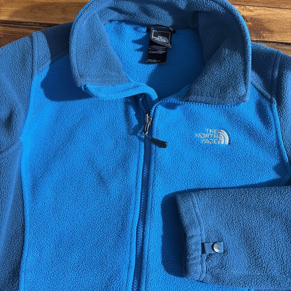 The North Face Fleece Jacket Womens Medium Blue FlashDry Full Zip Mock Neck
